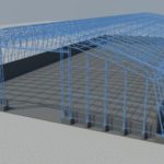 3D model of the steel frame-work