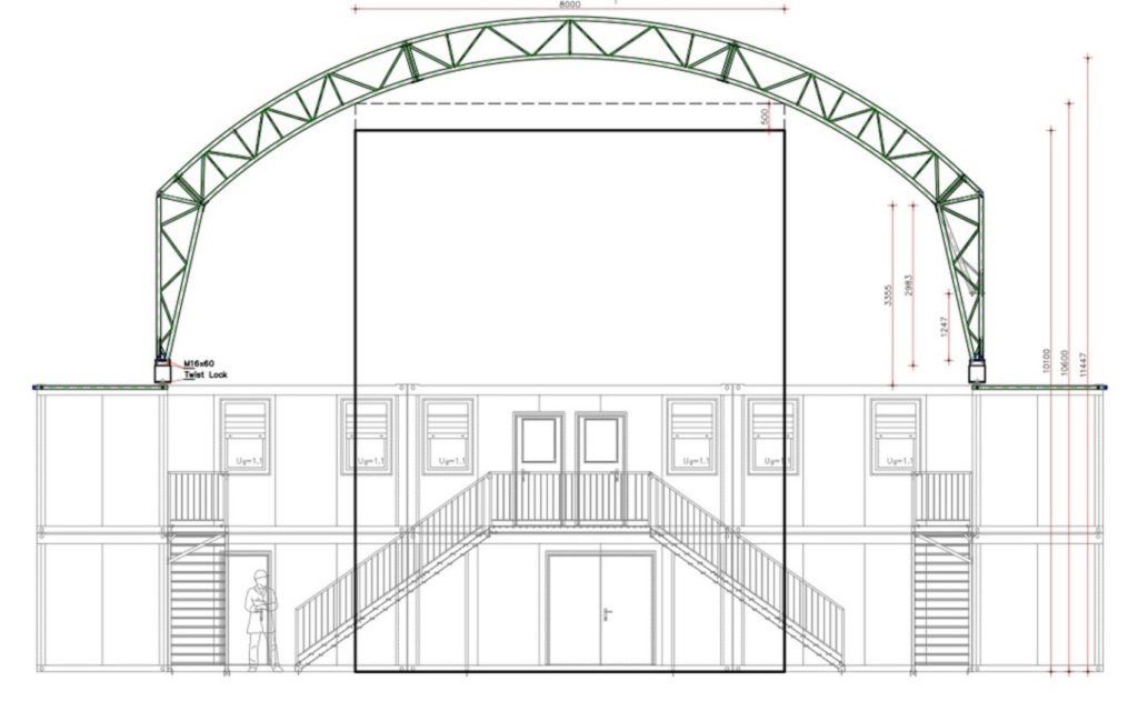 Structure Design of Container Mounted Shelter