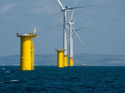 Transition pieces in an offshore wind farm